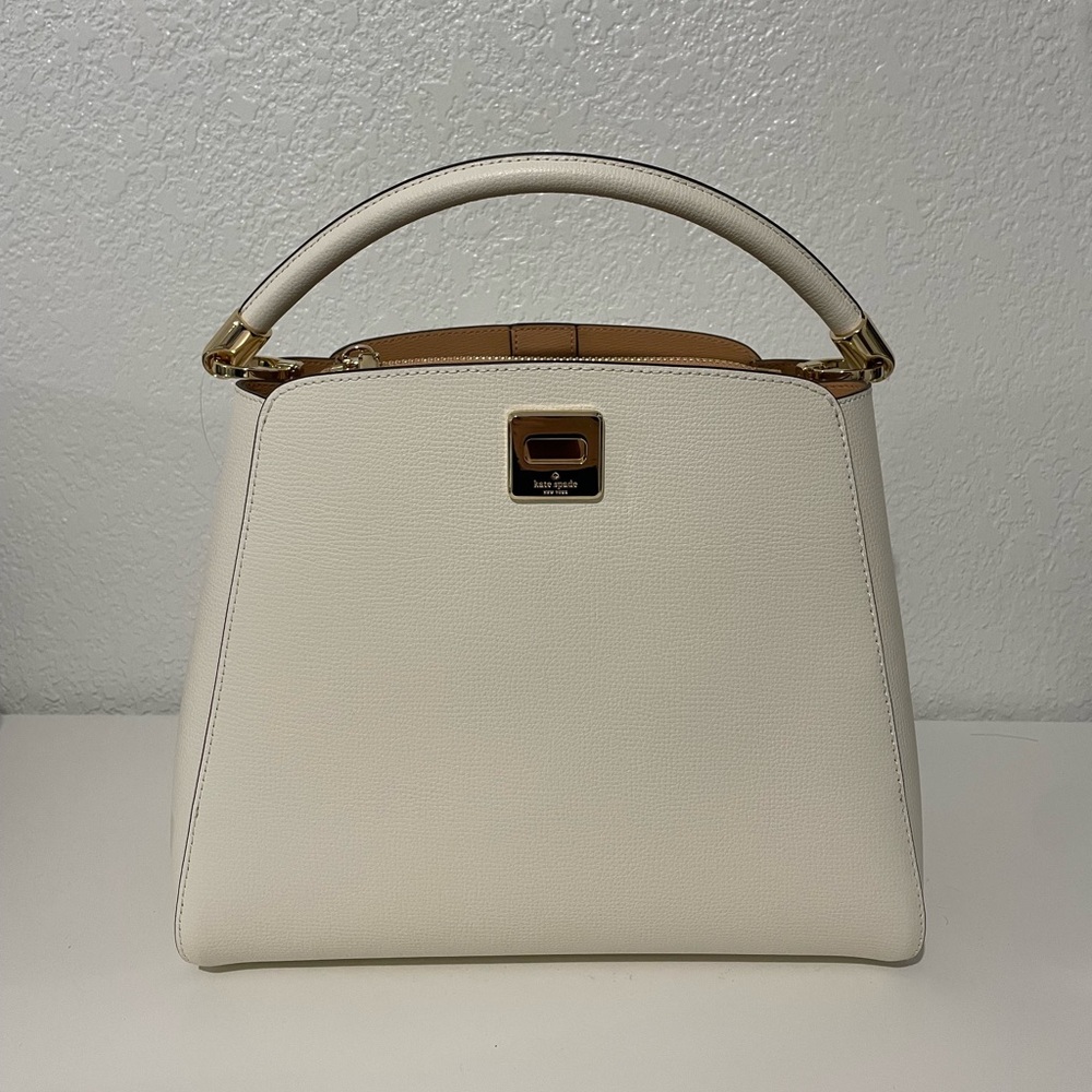 Kate Spade Phoebe Medium Top Handle Satchel in Meringue